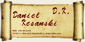 Daniel Kešanski vizit kartica
